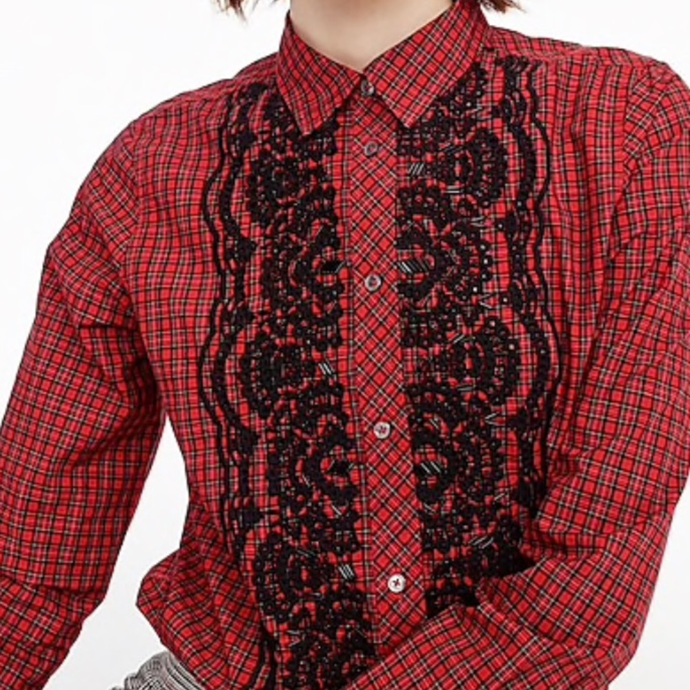 J crew embellished button down